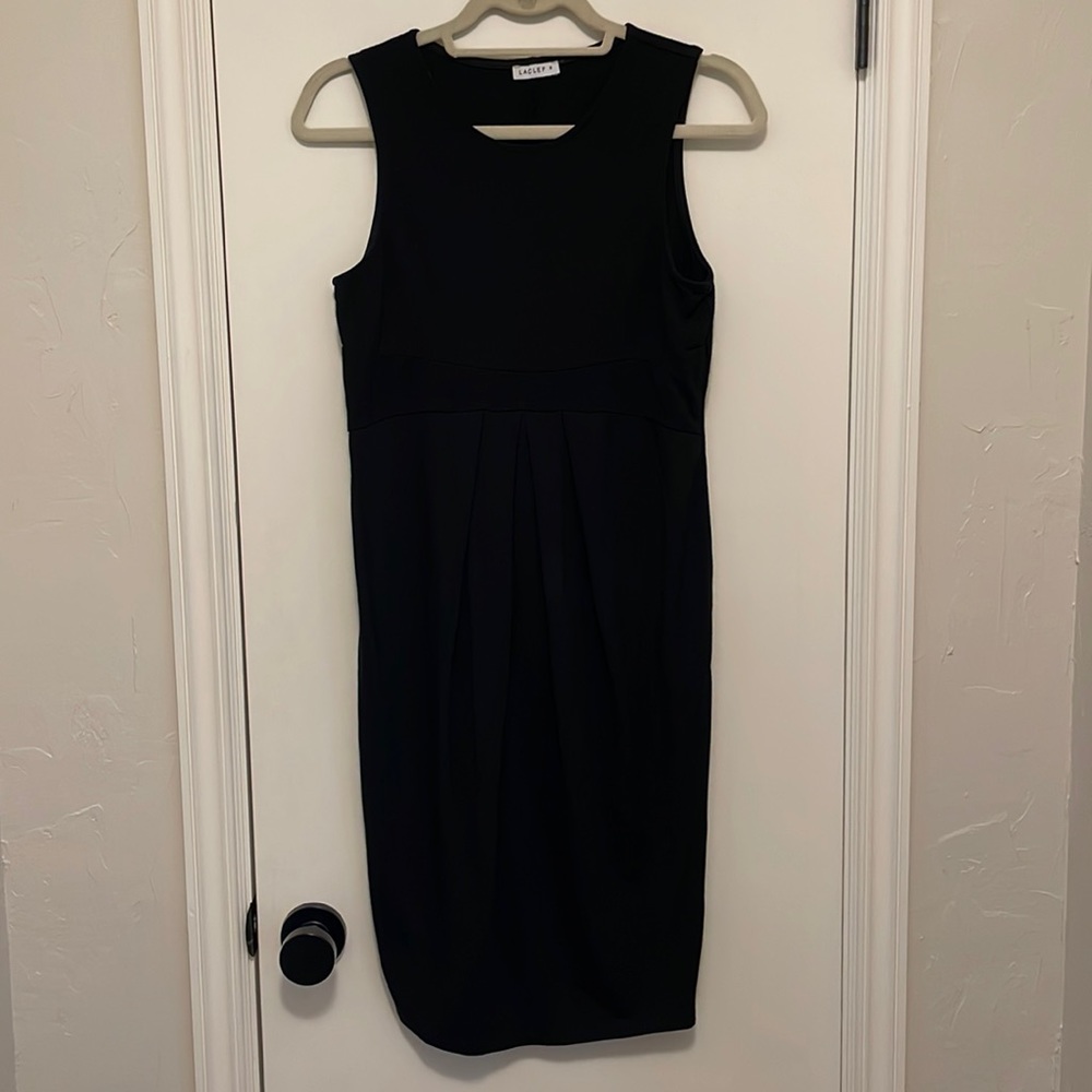 LaClef Black Maternity Dress